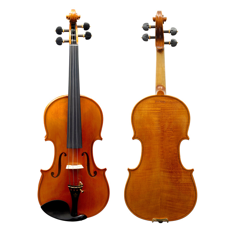 Professional Grade Carved Flamed Maple Violin - Hand-Varnished 10 years Maple Fully Handmade Violins Master Solo Violin