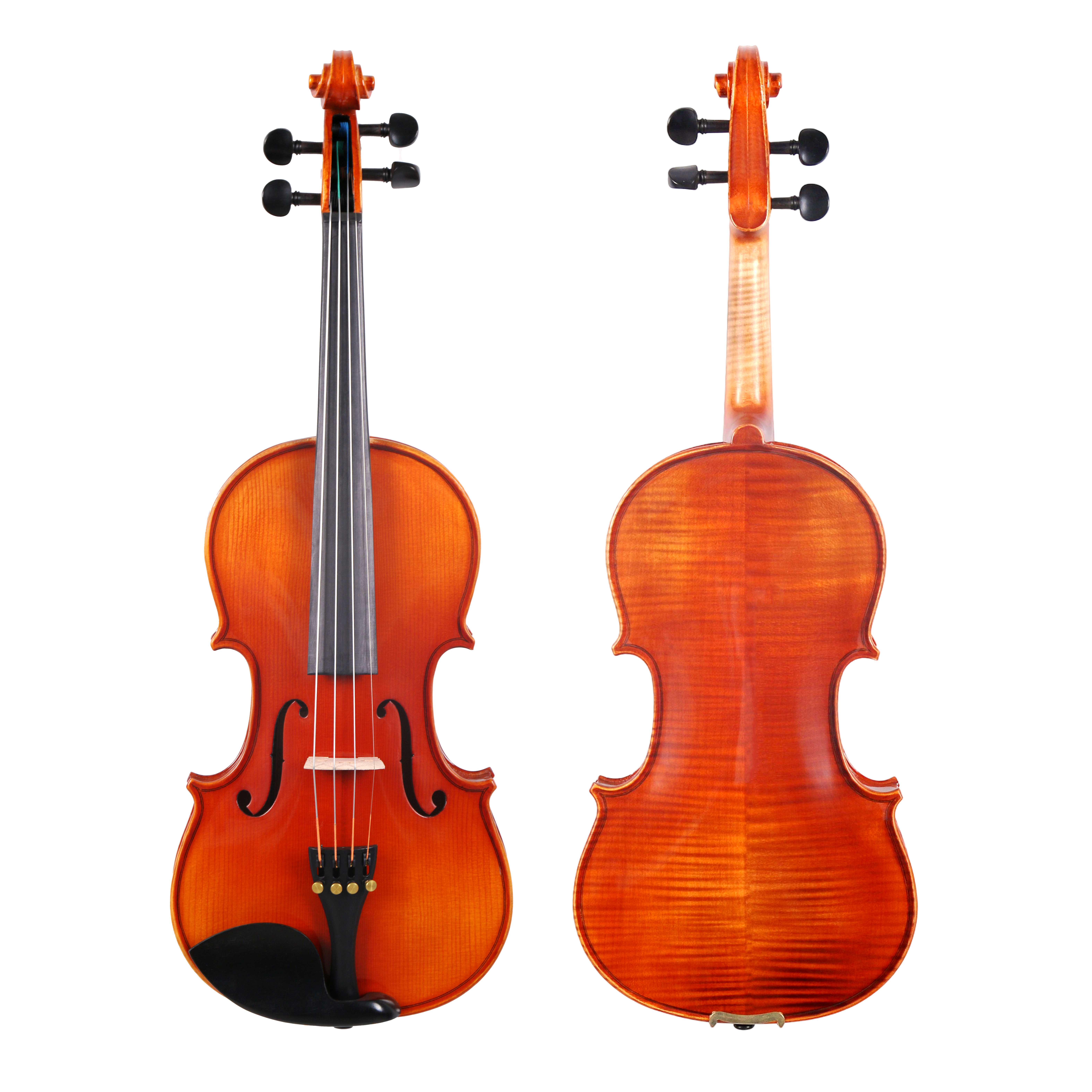 Popular Flamed Maple Violin - Aged European Spruce Top with Oil Varnish | Traditional Craftsmanship for Discerning Players_copy