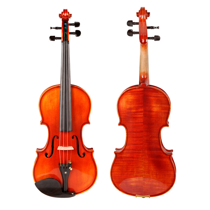 Plywood Flamed Violin - Fully Handmade High-end Flamed Violin | Ideal for Beginners/Harsh Climates