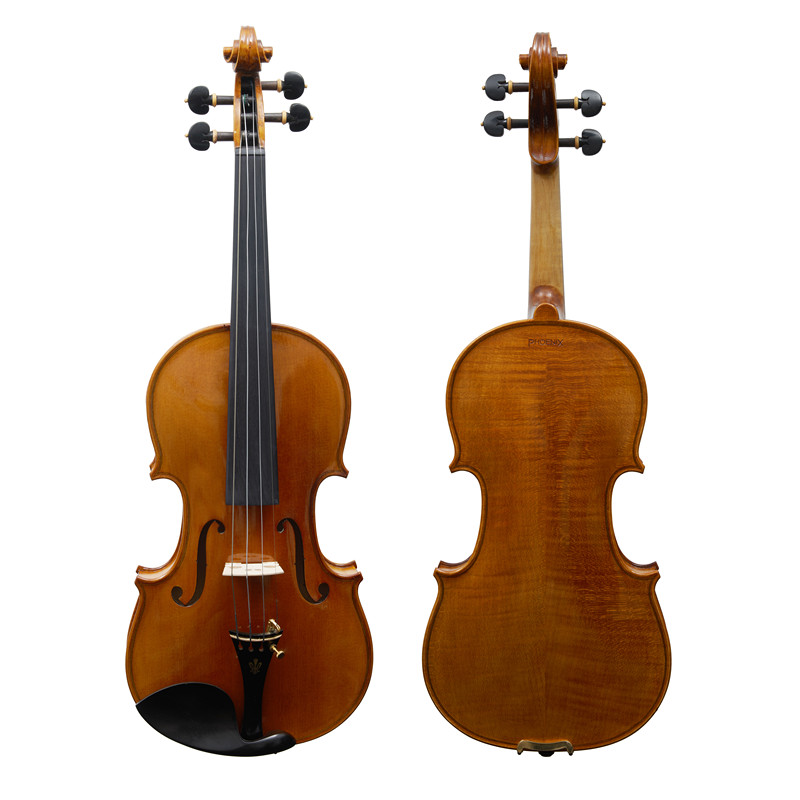Professional Grade Carved Flamed Maple Violin - 5 years Maple Fully Handmade Violins High-grade Performance-level Flamed Violin