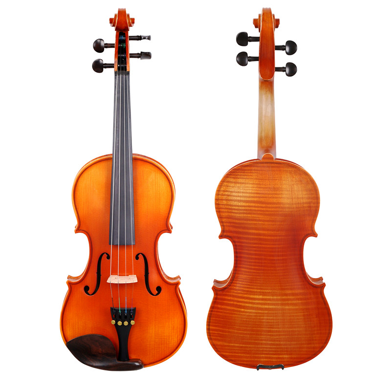 High Quality Professional Violin Handmade Violin Laminated Top Flamed Violin